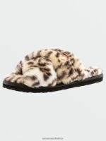 Z0ZR081002 Cheetah Women Lived in Lounge Slip Sandal Volcom Footwear - Image 2