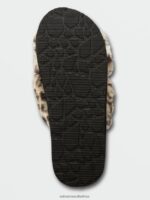 Z0ZR081002 Cheetah Women Lived in Lounge Slip Sandal Volcom Footwear - Image 6