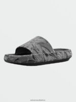 Z0ZR081003 Black White Women Stoney Cloud Slide Sandals Volcom Footwear - Image 2