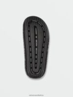 Z0ZR081003 Black White Women Stoney Cloud Slide Sandals Volcom Footwear - Image 3