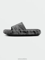Z0ZR081003 Black White Women Stoney Cloud Slide Sandals Volcom Footwear - Image 6