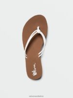 Z0ZR081004 White Women Forever And Ever II Sandals Volcom Footwear - Image 4