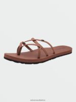 Z0ZR081008 Dark Clay Women New School II Sandals Volcom Footwear - Image 11