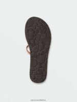 Z0ZR081008 Dark Clay Women New School II Sandals Volcom Footwear - Image 4
