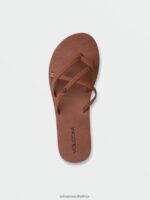 Z0ZR081008 Dark Clay Women New School II Sandals Volcom Footwear - Image 10