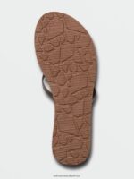 Z0ZR081013 Brown Women New School II Sandals Volcom Footwear - Image 2