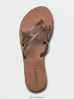 Z0ZR081013 Brown Women New School II Sandals Volcom Footwear - Image 5