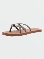 Z0ZR081013 Brown Women New School II Sandals Volcom Footwear - Image 7