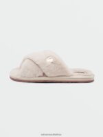 Z0ZR081014 Cream Women Lived in Lounge Slip Sandals Volcom Footwear - Image 2