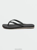 Z0ZR081015 Black White Women Eco Concourse Sandals Volcom Footwear - Image 6