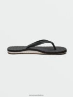 Z0ZR081015 Black White Women Eco Concourse Sandals Volcom Footwear - Image 8