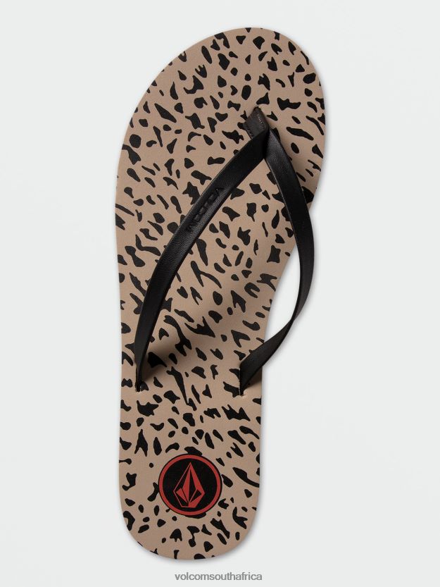 Z0ZR081031 Animal Print Women Color Me Spring Sandal Volcom Footwear - Image 4
