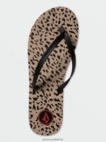Z0ZR081031 Animal Print Women Color Me Spring Sandal Volcom Footwear - Image 5
