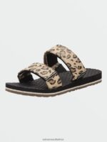 Z0ZR081042 Leopard Women Eco Recliner Slide Sandals Volcom Footwear - Image 12