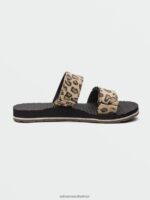 Z0ZR081042 Leopard Women Eco Recliner Slide Sandals Volcom Footwear - Image 7