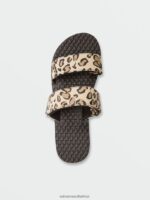 Z0ZR081042 Leopard Women Eco Recliner Slide Sandals Volcom Footwear - Image 9