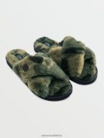Z0ZR081044 Camouflage Women Lived in Lounge Slip Sandal Volcom Footwear