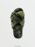 Z0ZR081044 Camouflage Women Lived in Lounge Slip Sandal Volcom Footwear - Image 5