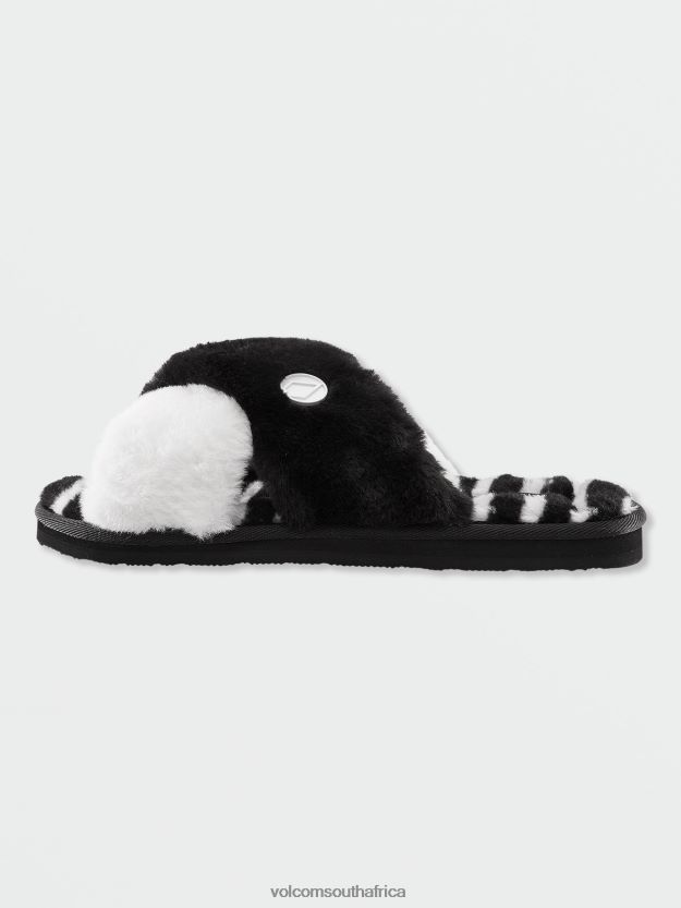 Z0ZR081045 Black White Women Lived in Lounge Slip Sandal Volcom Footwear - Image 4