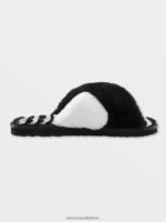 Z0ZR081045 Black White Women Lived in Lounge Slip Sandal Volcom Footwear - Image 5