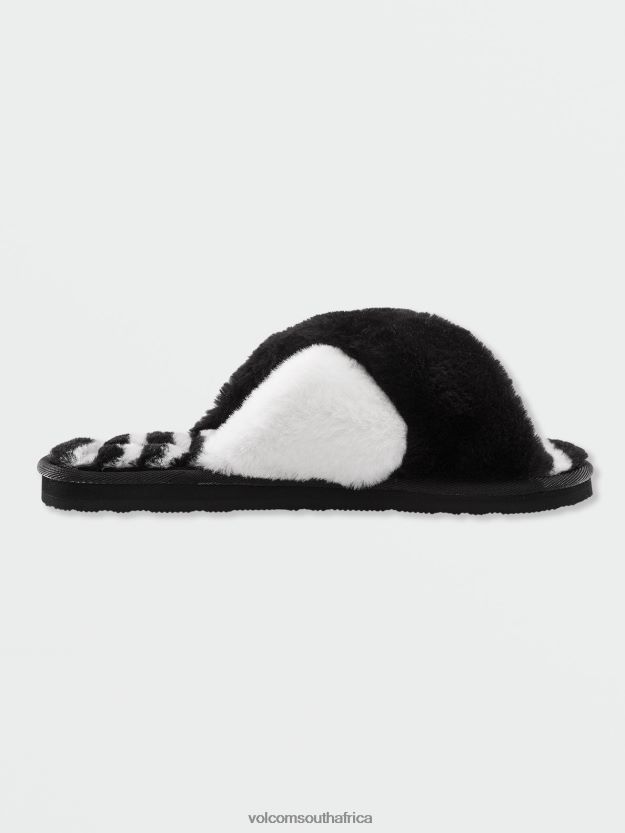 Z0ZR081045 Black White Women Lived in Lounge Slip Sandal Volcom Footwear - Image 5