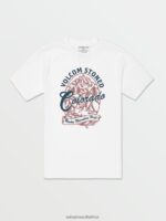 Z0ZR08104 White Men Colorado Short Sleeve Tee Volcom Clothing