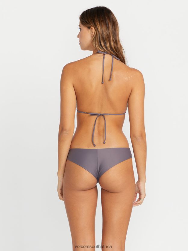 Z0ZR081055 Slate Grey Women Simply Solid Slide Triangle Bikini Top Volcom Clothing - Image 2