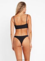Z0ZR081072 Black Women Simply Seamless Tiny Bikini Bottom Volcom Clothing - Image 4