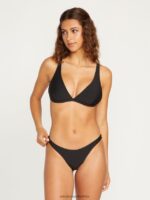 Z0ZR081079 Black Women Simply Seamless Skimpy Bikini Bottom Volcom Clothing - Image 2