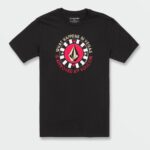 Z0ZR08107 Black Men Las Vegas Short Sleeve Tee Volcom Clothing