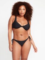 Z0ZR081084 Black Women Simply Seamless U-Wire Bikini Top Volcom Clothing - Image 9