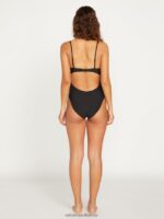 Z0ZR081089 Black Women Simply Seamless One Piece Swimsuit Volcom Clothing - Image 4