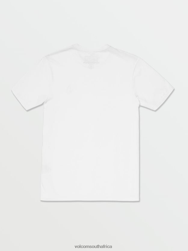 Z0ZR08108 White Men Iconic Stone Short Sleeve Tee Volcom Clothing - Image 2