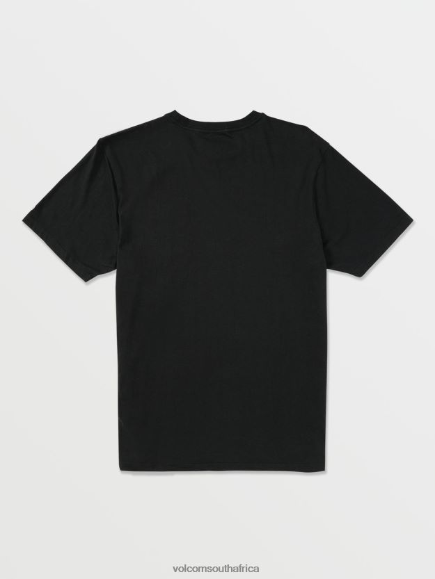 Z0ZR08109 Black Men Solid Short Sleeve Pocket Tee Volcom Clothing - Image 2