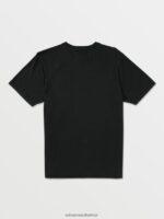 Z0ZR08109 Black Men Solid Short Sleeve Pocket Tee Volcom Clothing - Image 3