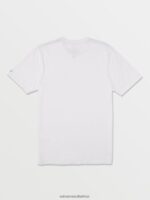 Z0ZR08110 White Men Solid Short Sleeve Pocket Tee Volcom Clothing - Image 2