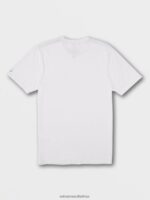 Z0ZR08110 White Men Solid Short Sleeve Pocket Tee Volcom Clothing - Image 7