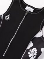 Z0ZR081113 Black Women Modulator 1mm Front Zip Short John Wetsuit Volcom Clothing - Image 17