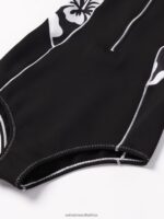 Z0ZR081113 Black Women Modulator 1mm Front Zip Short John Wetsuit Volcom Clothing - Image 21