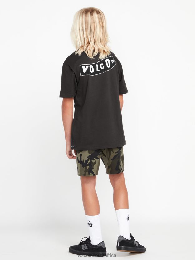 Z0ZR081119 Vintage Black Boys Originator Short Sleeve Tee Volcom Clothing - Image 12