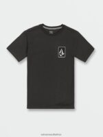 Z0ZR081119 Vintage Black Boys Originator Short Sleeve Tee Volcom Clothing - Image 13