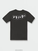 Z0ZR081119 Vintage Black Boys Originator Short Sleeve Tee Volcom Clothing - Image 4