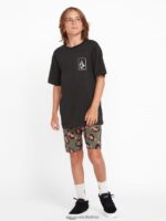 Z0ZR081119 Vintage Black Boys Originator Short Sleeve Tee Volcom Clothing - Image 6