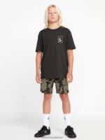 Z0ZR081119 Vintage Black Boys Originator Short Sleeve Tee Volcom Clothing - Image 10