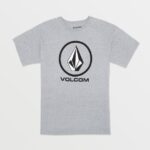 Z0ZR081120 Heather Grey Boys Crisp Stone Short Sleeve Tee Volcom Clothing