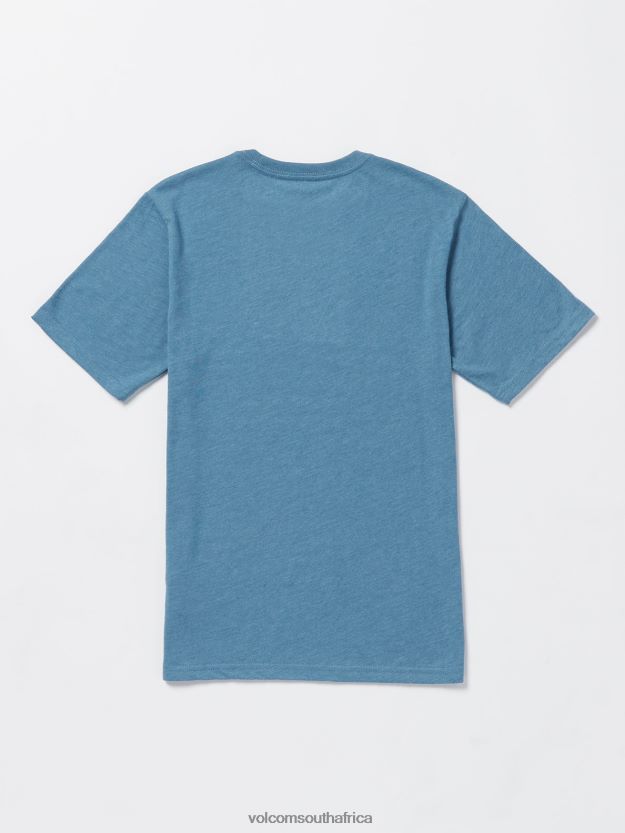 Z0ZR081123 Indigo Ridge Heather Boys Visualizer Short Sleeve Tee Volcom Clothing - Image 2