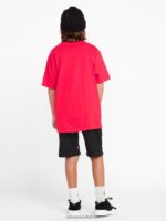 Z0ZR081125 Ribbon Red Boys Concourse Short Sleeve Tee Volcom Clothing - Image 3