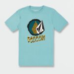 Z0ZR081127 Cali Blue Heather Boys Introspex Short Sleeve Tee Volcom Clothing
