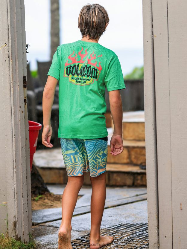 Z0ZR081128 Jungle Green Boys Heater Short Sleeve Tee Volcom Clothing - Image 3