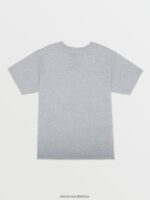 Z0ZR081136 Heather Grey Boys Crisp Stone Short Sleeve Tee Volcom Clothing - Image 3